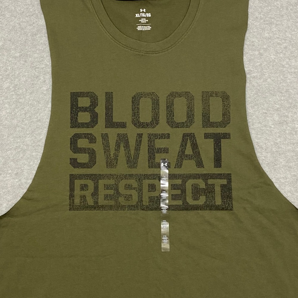 Under Armour Project Rock BSR Sleeveless Tank Top Green Men's XL 6010999-390 NWT - Picture 3 of 8